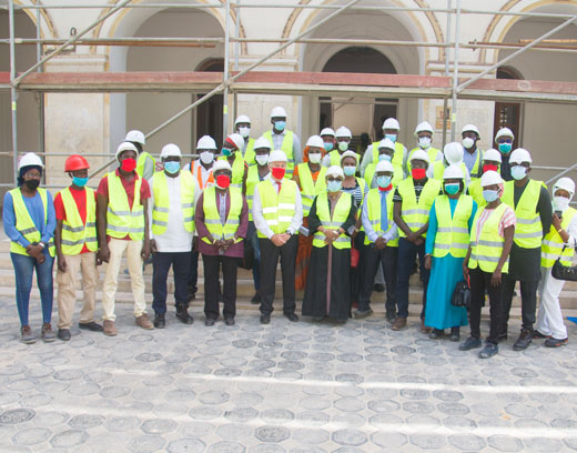 Visite sur le chantier de l'Hôtel de Ville de Dakar